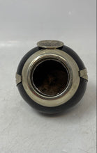 Load image into Gallery viewer, Rare Vintage Argentinean Silver-Tone Black Footed Yerba Mate Gourd Cup
