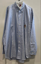 Load image into Gallery viewer, Tommy Hilfiger Mens Sky Blue Embroidered Logo Button-Up Shirt Size 0/0
