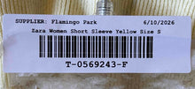 Load image into Gallery viewer, Zara Womens Yellow Knitted Sleeveless V-Neck Peplum Tank Top Size Small
