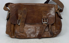 Load image into Gallery viewer, Womens Brown Genuine Leather Adjustable Strap Crossbody Messenger Bag
