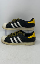 Load image into Gallery viewer, Adidas Mens Superstar Q16710 Black Yellow Lace-Up Sneaker Shoes Size 10.5

