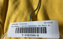 Load image into Gallery viewer, Zara Womens Yellow Ribbed Round Neck Sleeveless Pullover Tank Top Size Large

