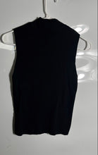 Load image into Gallery viewer, Zara Womens Black Sleeveless Mock Neck Knitted Pullover Blouse Top Size Medium
