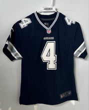Load image into Gallery viewer, Nike Boys Blue Dallas Cowboys Dak Prescott #4 Football-NFL Jersey Size M
