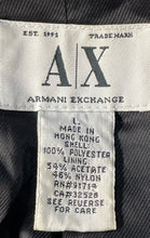 Load image into Gallery viewer, Armani Exchange Mens Black Long Sleeve Double-Breasted Pea Coat Size Large
