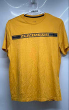Load image into Gallery viewer, Armani Exchange Mens Yellow Stripe Logo Short Sleeve Crew Neck T-Shirt XS
