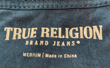 Load image into Gallery viewer, True Religion Mens Blue Tie-Dye Halo Short Sleeve Crew Neck T-Shirt Size M
