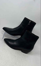 Load image into Gallery viewer, Marc Fisher Womens Jina Black Leather Side Zip Ankle Booties Size 6.5 M
