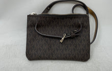 Load image into Gallery viewer, Michael Kors Womens Brown Leather Signature Print Zipper Belt Bag &amp; Fanny Pack
