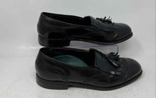 Load image into Gallery viewer, FLS Florsheim Mens Lexington Black Leather Slip-On Tassel Loafer Shoes Size 9.5D
