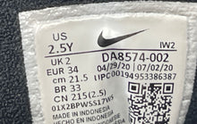 Load image into Gallery viewer, Nike Kids Air More Uptempo DA8574-002 Black Lace-Up Sneaker Shoes Size 2.5Y
