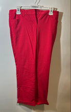 Load image into Gallery viewer, Express Womens Red Flat Front Pockets Cuffed Hem Straight Leg Ankle Pants Size 4
