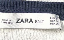 Load image into Gallery viewer, Zara Knit Womens Multicolor Striped Long Sleeve Round Neck Pullover Sweater Sz S
