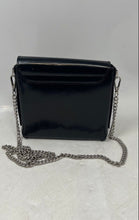 Load image into Gallery viewer, Falor Womens Black Faux Leather Inner Pocket Chain Strap Small Crossbody Bag
