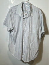 Load image into Gallery viewer, Calvin Klein Mens White Printed Cotton Short Sleeve Button-Up Shirt Size XXL
