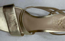 Load image into Gallery viewer, Vince Camuto Womens Savesha Gold Tone Leather Kitten Slingback Sandals Size 7.5M
