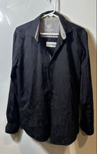 Load image into Gallery viewer, Bugatchi Uomo Mens Black Cotton Long Sleeve Shaped Fit Button-Up Shirt Size S
