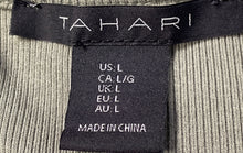 Load image into Gallery viewer, Tahari Womens Green Ribbed Short Sleeve Crew Neck Pullover T-Shirt Size L
