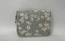 Load image into Gallery viewer, Kipling Womens Gray Floral Credit Card Slot Magnetic Zip-Around Wallet
