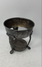 Load image into Gallery viewer, Vintage Silver-Tone Metal Footed Coffee Carafe Warming Stand Collectible
