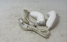 Load image into Gallery viewer, Set Of 2 Pcs Nintendo Wii Model RVL-004 White Wired Nunchuk Controller Untested
