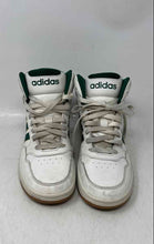 Load image into Gallery viewer, Adidas Kids Hoops Mid JS4134 White Green Mid Top Lace-Up Sneaker Shoes Size 5
