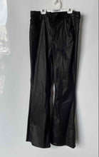 Load image into Gallery viewer, Express Womens Black Pockets Super High Rise Flat Front Flare Pants Size 12R
