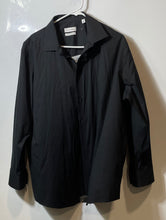 Load image into Gallery viewer, Calvin Klein Mens Black Long Sleeve Wrinkle Free Stretch Dress Shirt Size XL

