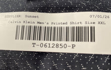 Load image into Gallery viewer, Calvin Klein Mens Black Printed Long Sleeve Collared Button-Up Shirt Size XXL
