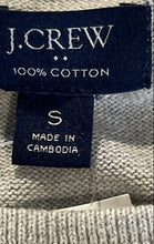 Load image into Gallery viewer, J. Crew Womens Gray Cotton Crew Neck Long Sleeve Pullover Sweater Size S
