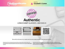 Load image into Gallery viewer, Authentic Longchamp Women's Greenish Tortoise Clear Grey Glasses
