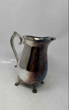 Load image into Gallery viewer, Vintage Silver Tone Side Handle Footed Collectible Coffee Or Tea Pot
