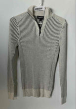 Load image into Gallery viewer, Express Mens Gray Long Sleeve Ribbed Mock Neck 1/4 Zip Sweater Size XS With Tag

