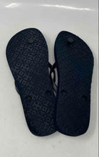 Load image into Gallery viewer, Authentic Tory Burch Womens Navy Blue Printed Slip-On Flip-Flop Sandals Size 8-9
