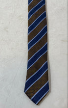 Load image into Gallery viewer, Renato Balestra Mens Blue Silk Striped Adjustable Pointed Tie
