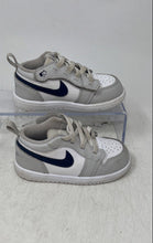 Load image into Gallery viewer, Nike Kids Air Jordan 1 Low Alt Gray Blue White Hook &amp; Loop Sneaker Shoes Size 8C
