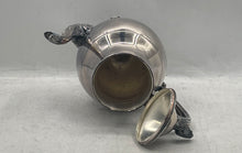 Load image into Gallery viewer, Vintage F.B. Rogers Silver-Tone Ornate Handle Footed Hinged Lid Coffee Teapot
