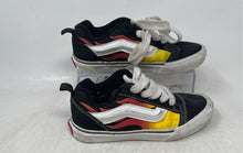 Load image into Gallery viewer, Vans Boys Off The Wall 721356 Black Orange Yellow Suede Sneakers Shoes Size 3Y
