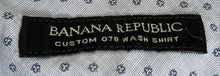 Load image into Gallery viewer, Banana Republic Mens Blue Printed Cotton Camden Fit Button-Up Shirt Size S
