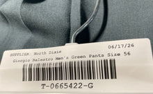 Load image into Gallery viewer, Giorgio Balestro Mens Green Pleated Slash Pocket Straight Leg Dress Pants Sz 56
