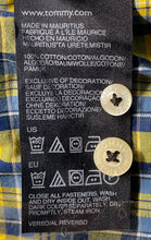 Load image into Gallery viewer, Tommy Hilfiger Mens Yellow And Blue Plaid Printed Button-Up Shirt Size XXL
