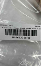 Load image into Gallery viewer, Michael Kors Womens Fanning Black Croc Embossed Wedge Espadrille Sandals Sz 7.5M
