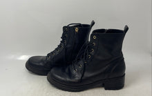 Load image into Gallery viewer, Cole Haan Womens Camea Black Leather Round Toe Lace-Up Combat Boots Size 7.5B
