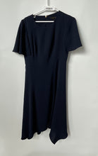 Load image into Gallery viewer, Donna Karan Womens Blue Short Sleeve Back Zip A-Line Dress Size 6
