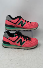 Load image into Gallery viewer, New Balance Womens 574 WL5742WBG Pink Green Lace-Up Sneaker Shoes Size 8B
