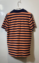 Load image into Gallery viewer, Polo Ralph Lauren Mens Blue Peach Striped Cotton Custom Slim Fit Polo Shirt Sz L

