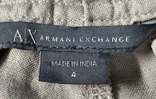 Load image into Gallery viewer, Armani Exchange Womens Light Beige Flat Front Tapered Leg Cargo Pants Size 4
