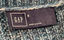 Load image into Gallery viewer, Gap Womens Blue Long Sleeve Crew Neck Knitted Pullover Sweater Size Small
