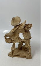 Load image into Gallery viewer, Vintage Chinese Mud Man Fisherman &amp; Boy Happy Carrying Fish Collectible Figurine
