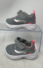 Load image into Gallery viewer, Athletic Works Kids Gray Pink Round Toe Low Top Sneakers Shoes Size 2
